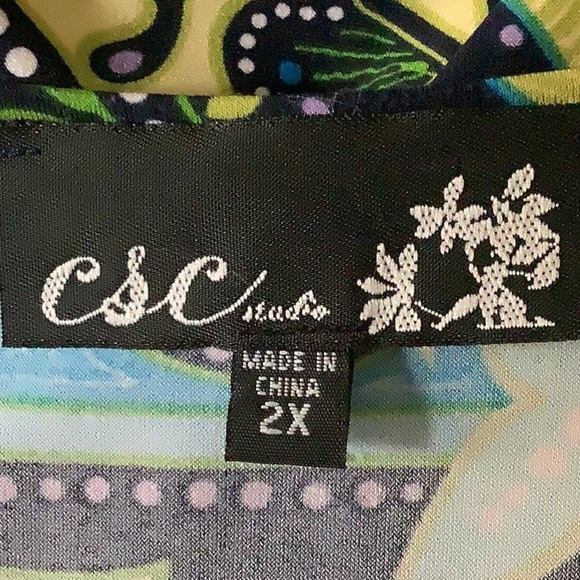 CSC STUDIO WOMENS COLORFUL TUNIC TOP - Picture 5 of 7